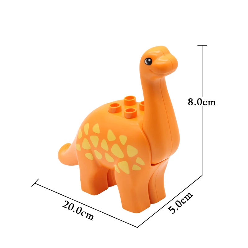 Большие Оригинальные строительные блоки, кирпичи, аксессуары для животных, динозавр, совместим с Duplos, набор, опорная плита, детские Качественные пластиковые игрушки, подарок