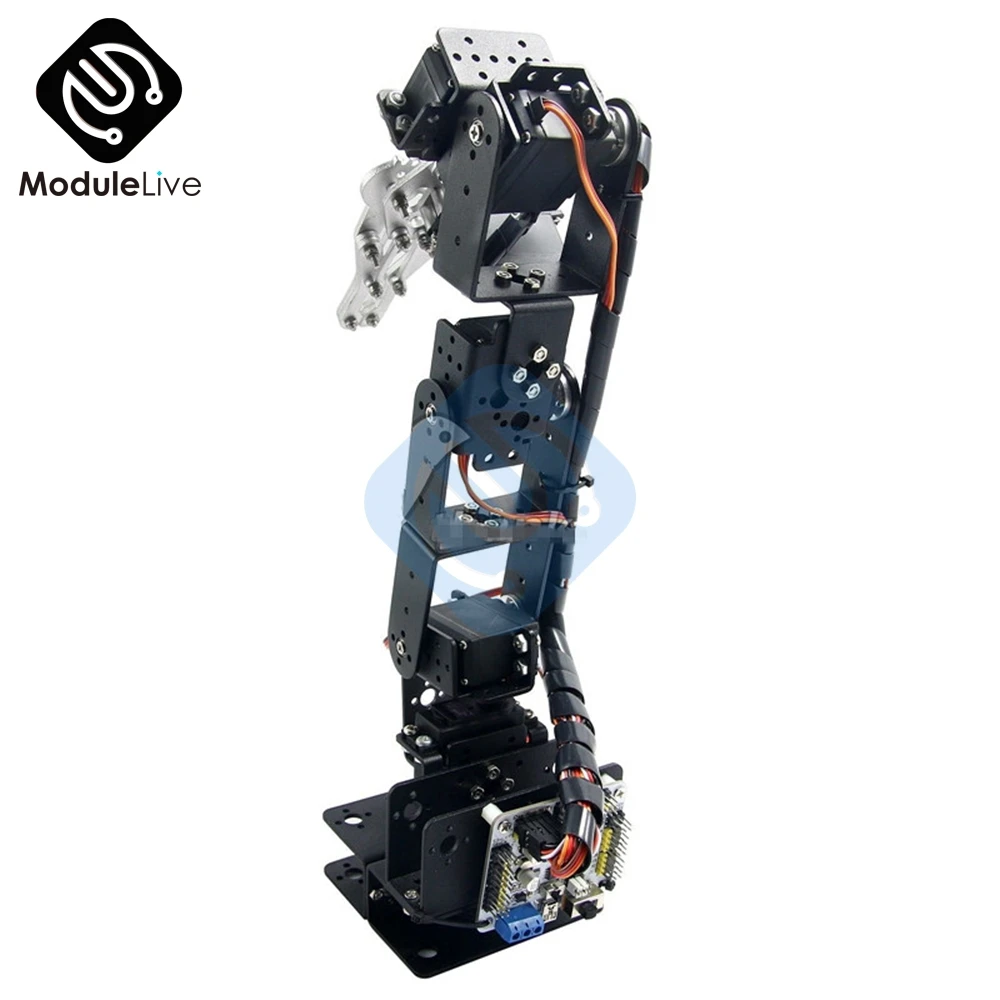 6DOF Mechanical Robotic Arm Clamp Claw Mount Aluminium Robot Kit Set For Arduino 