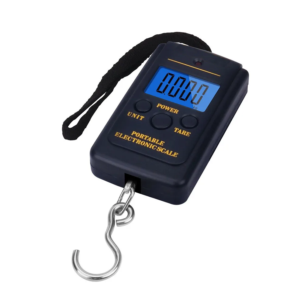 

Fish Scale Backlit LCD Display 40kg/88lb Electronic Balance Digital Fishing Postal Hanging Hook Scale For Fishing Kitchen, Home