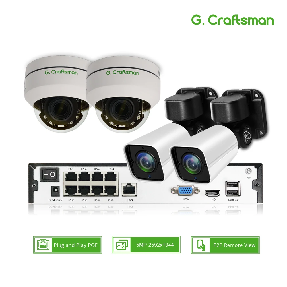 

4ch 5MP POE PTZ H.265 System Kit CCTV Security 8ch NVR Outdoor Indoor Waterproof 2.8-12mm 4X Optical Zoom Security IP Camera