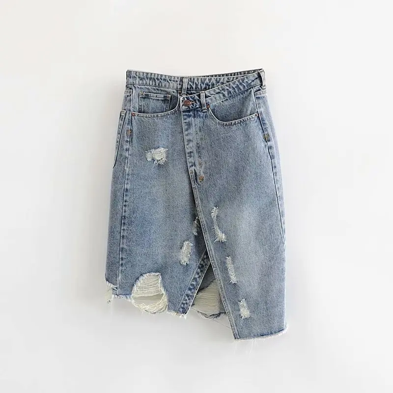 

LJ55-79101 Euro-American fashion interlaced hem with holes