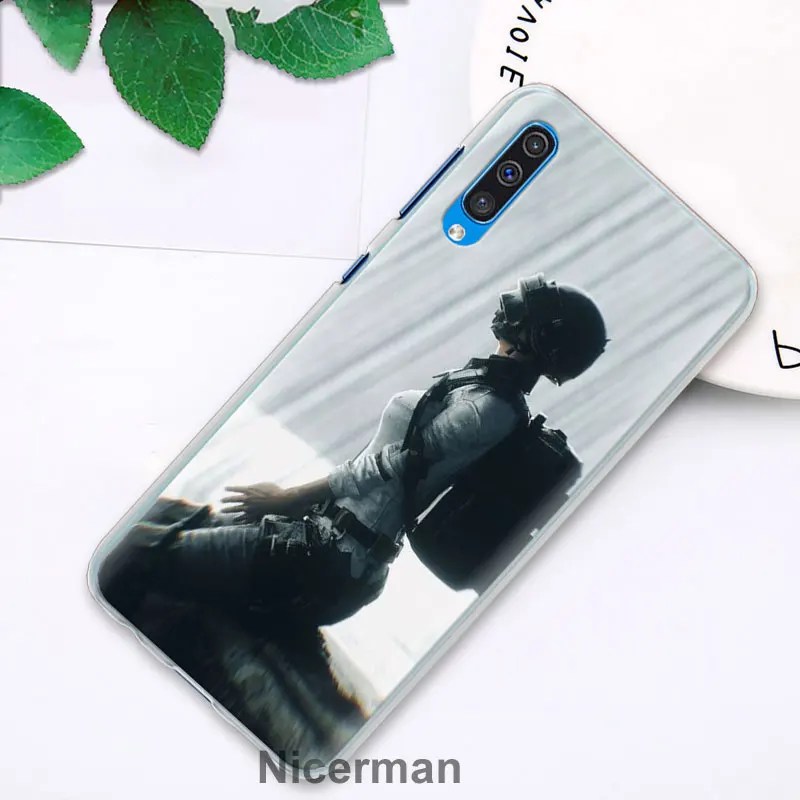 Pubg телефон чехол s для samsung Galaxy A30 A50 A70 A80 A6 A8+ A7 A9 M10 M30 ПК Жесткий Чехол Крышка