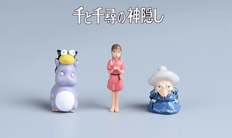 Тихиро миядзаки Хаяо Унесенные Призраками Фигурку Studio Ghibli Аниме Смолы Figuras Kaonashi Chihiros Парилки Мини-Детские Игрушки