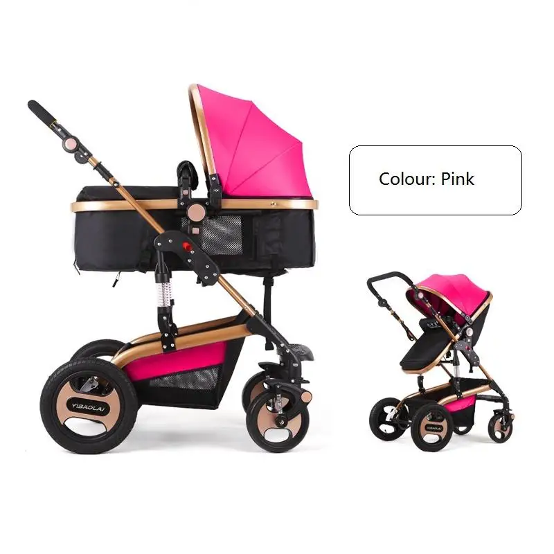 2015 Luxury baby stroller 3 in 1  six colour four wheels single seat fashion style  foldable stroll