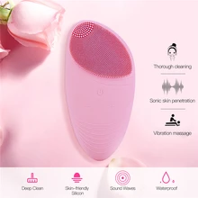 CkeyiN мини электрический силиконовый уход за лицом Чистящая Щетка массажная стирка Водонепроницаемый Вибратор очиститель для лица глубокий инструмент для очищения кожи 45