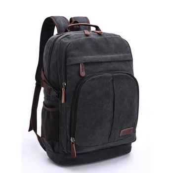 

Men And Women Large Capacity Fashion Solid Color Casual Canvas Backpack Outdoor Luggage Bag practical outdoor multifunctional