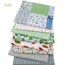 Chainho, 8 шт./лот, Зеленый цветочный, хлопок, простая тонкая ткань, Лоскутная Ткань для шитья и шитья, жировые кварталы материал, 50x50 см