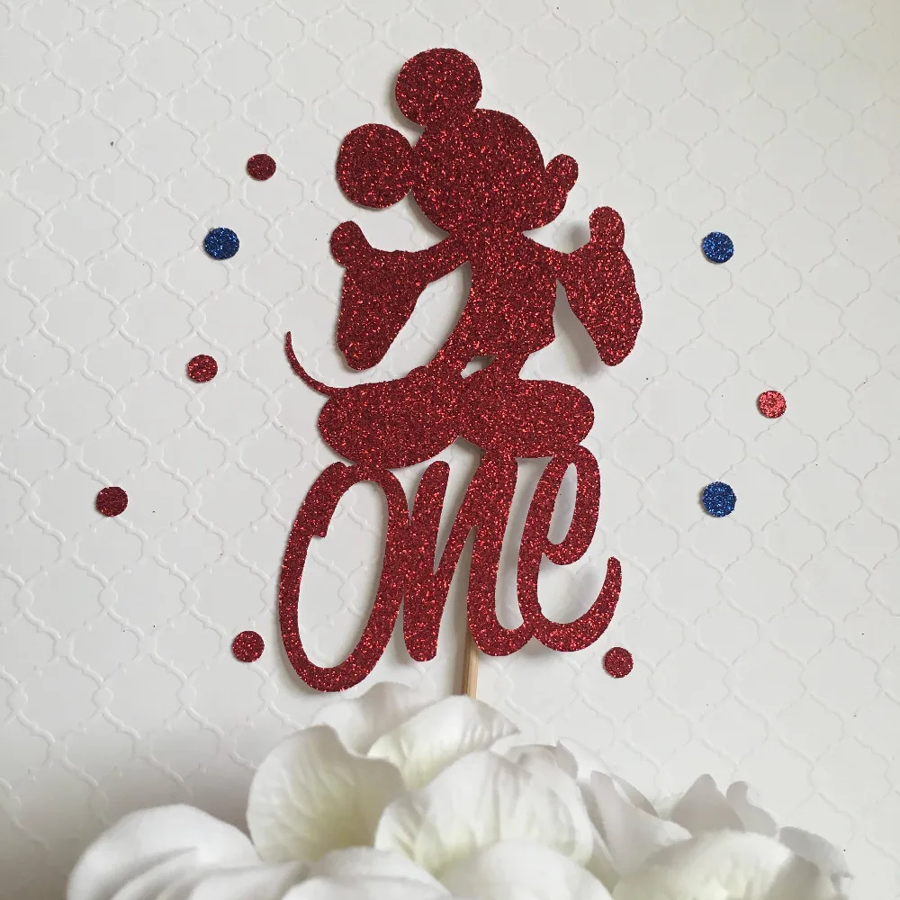 

10pcs custom age Mickey One Cake Topper First Birthday Cake Topper First Birthday One Birthday Topper One Years Old Cake Topper