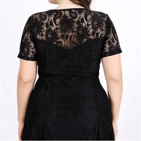 Vestidos De Festa Longo Платье новое летнее винтажное 6XL Плюс Размер Облегающее вязаное кружевное платье элегантное вечернее платье FW44