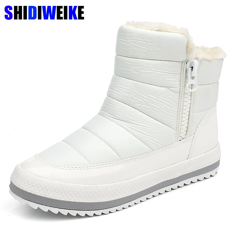 

SHIDIWEIKE Russian Winter Boots for Women Side zipper Women's Winter Shoes Female Snow Boots Comfortable Women's Shoes M045