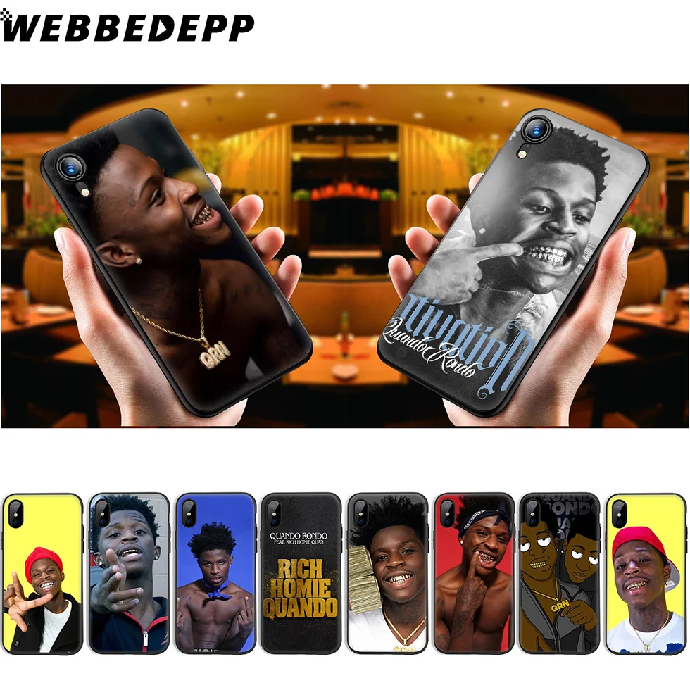 

WEBBEDEPP Quando Rondo Soft Silicone Case for iPhone 11 Pro Xr Xs Max X or 10 8 7 6 6S Plus 5 5S SE Case 8 Plus