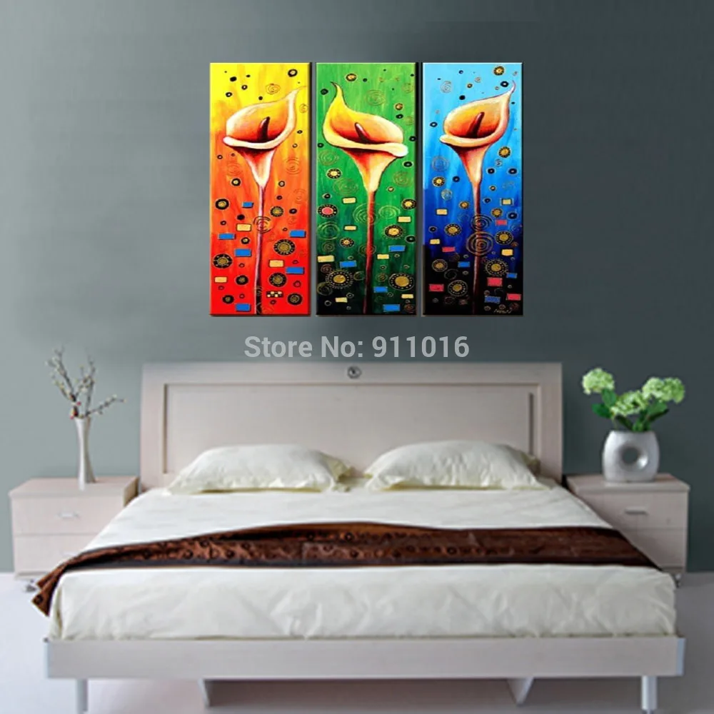 Colourful Flowers Painting Hand Painted Wall Abstract Home Decor Oil Colourful Flowers Painting Hand Painted Wall Abstract Home Decor Oil On Canvas Pictures No Frame Living Room Paintings In Calligraphy