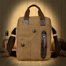Vintage-Mode Leinwand Taschen für 14-zoll Vertikale Version Multifunktionale Computer männer Business-tasche Mannkurierbeutel Handtaschen