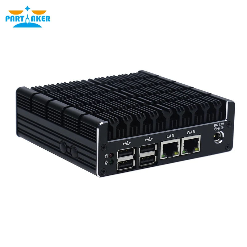 C4 безвентиляторный мини ПК Поддержка AES NI брандмауэра PFsense Intel Celeron J3060/J3160 с 4 * LAN 1 COM