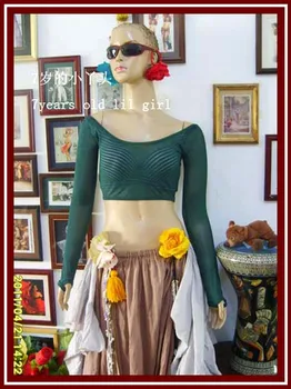 

Transparent thin belly dance long sleeve on Finger Top CG57-62