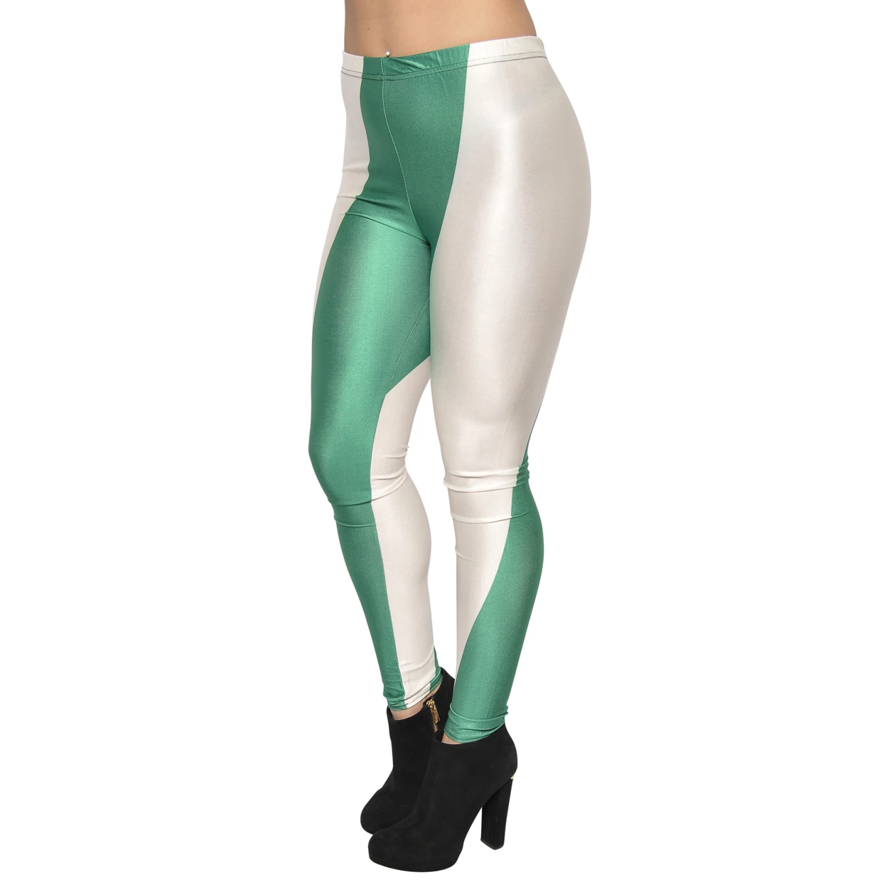 Women's Nigeria Flag FIFA Cup Leggings Medium White