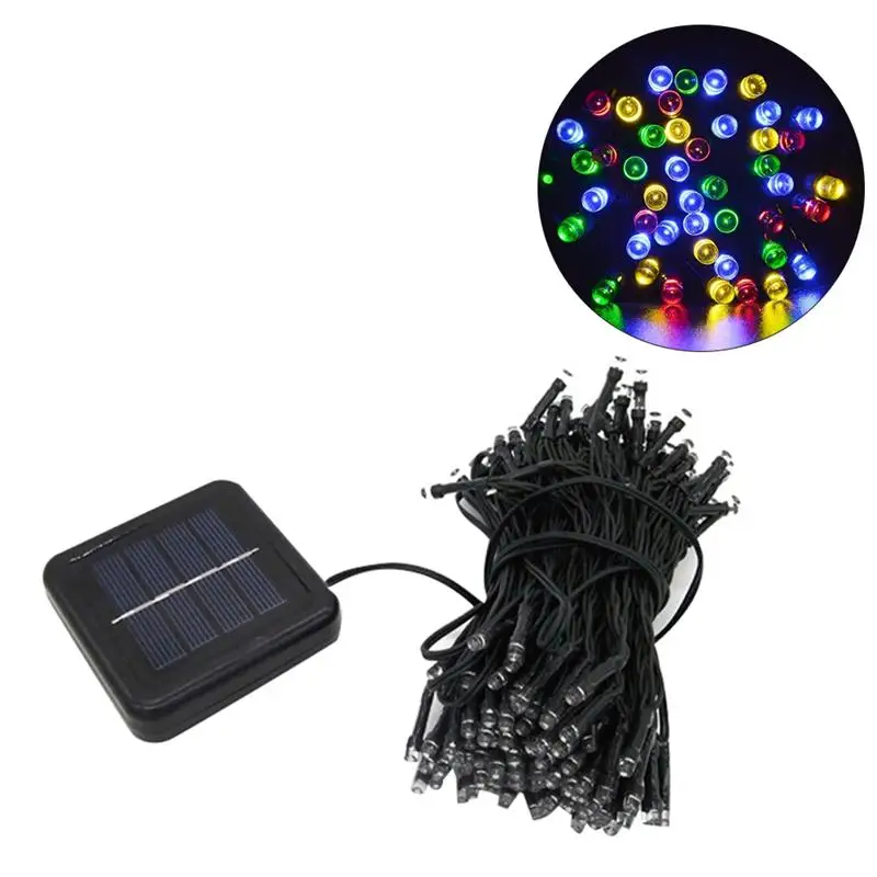 50 led солнечного света строки Открытый Водонепроницаемый Фея Света Строка для