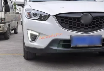 

Chrome Fog light White Blue Daytime Running Light DRL LED Day Lamp Trim For Mazda CX-5 CX5 2012 20132 014 2015