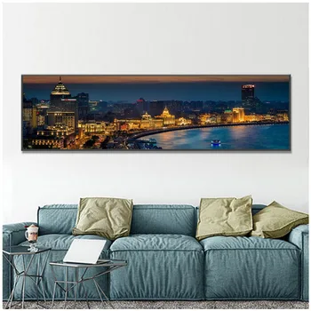 

New Arrivals Landscape Canvas Painitng Print City Wall Pictures For Living Room Art Decoration Long Pictures No Frame
