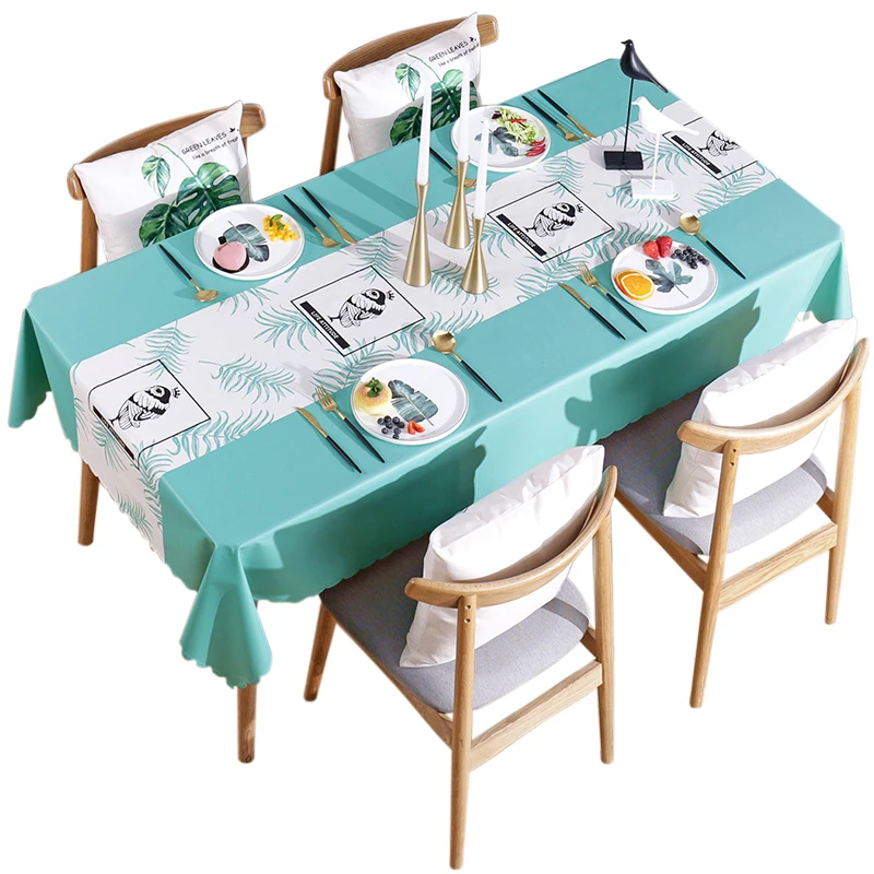 PVC Tablecloth Oil Waterproof Table Plastic Cover Table Cloth 90 x 90