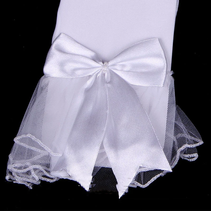 Модные Белые Свадебные перчатки для невесты Короткие наручные роскошные свадебные перчатки свадебные по дешевой цене аксессуары оптом и в розницу