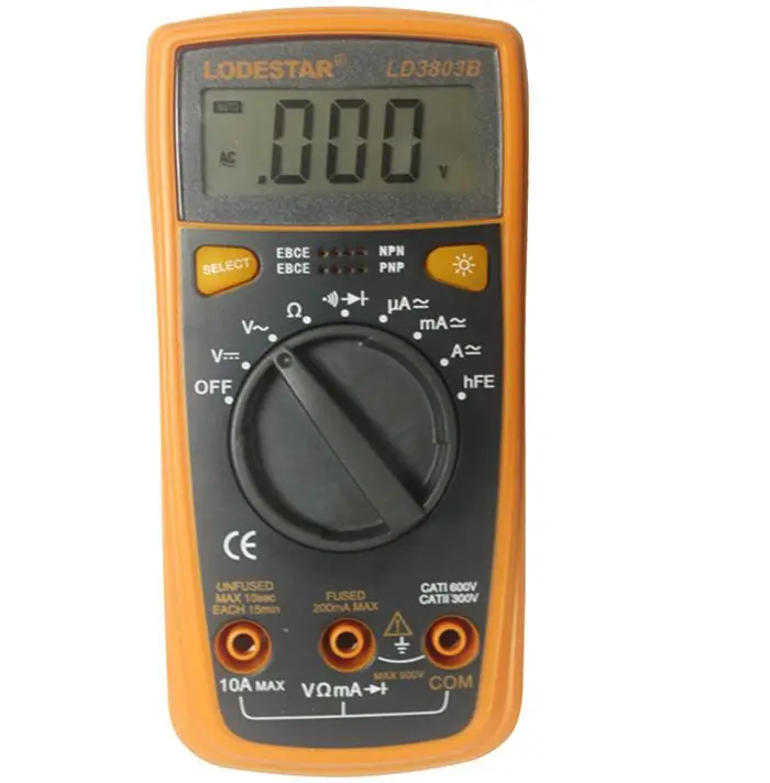 LODESTAR LD3803B экономические модели DMM 3 1/2 максимальный дисплей 1999, Авто Диапазон мини мультиметр