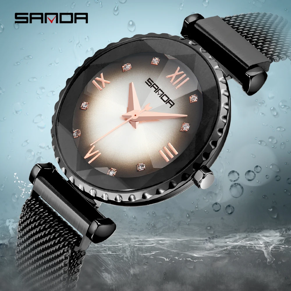 

Women casual watch SANDA luxury purple Women's Watch simple fashion watch waterproof watch relogio feminino
