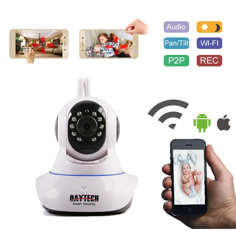 Daytech IP Camera Home Security WiFi Camera Wi-Fi Network Monitor Motion Alarm P2P Night Vision Two Way Audio DT-C101A 960P camera : image Daytech IP Camera Home Security WiFi Camera Wi-Fi Network Monitor Motion Alarm P2P Night Vision Two Way Audio DT-C101A 960P camera