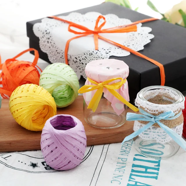 20m diy twisted paper raffia ribbon craft favor gift wrapping twine
