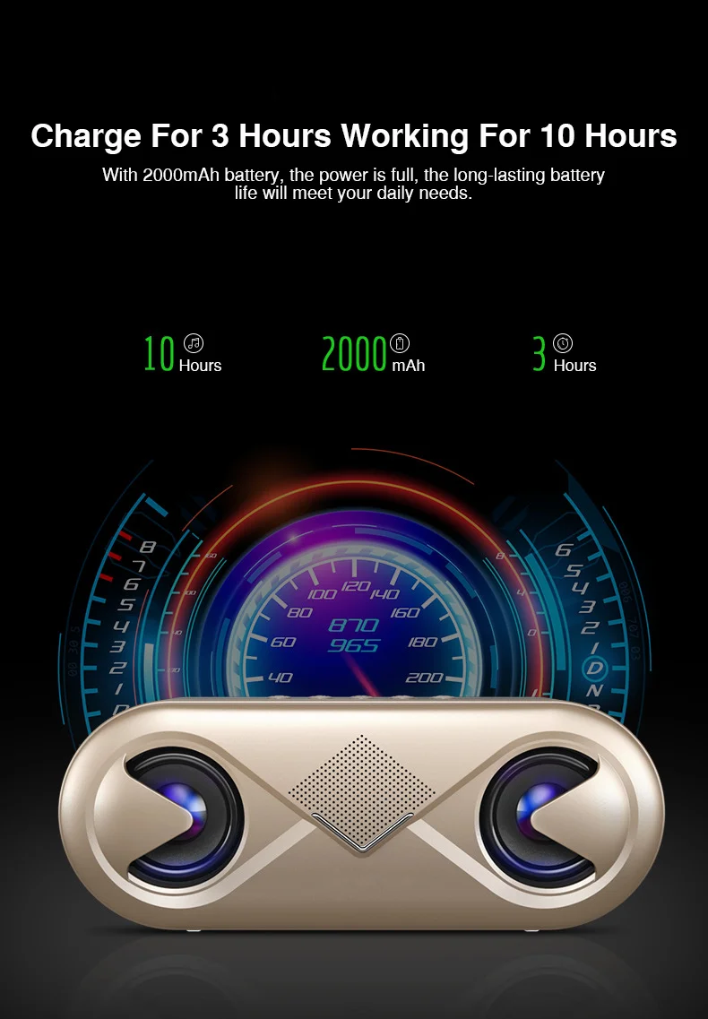 Mini Bluetooth Speaker Portable Wireless Speaker Sound System 3D Stereo Music Surround led light Support Bluetooth TF AUX U-disk (9)