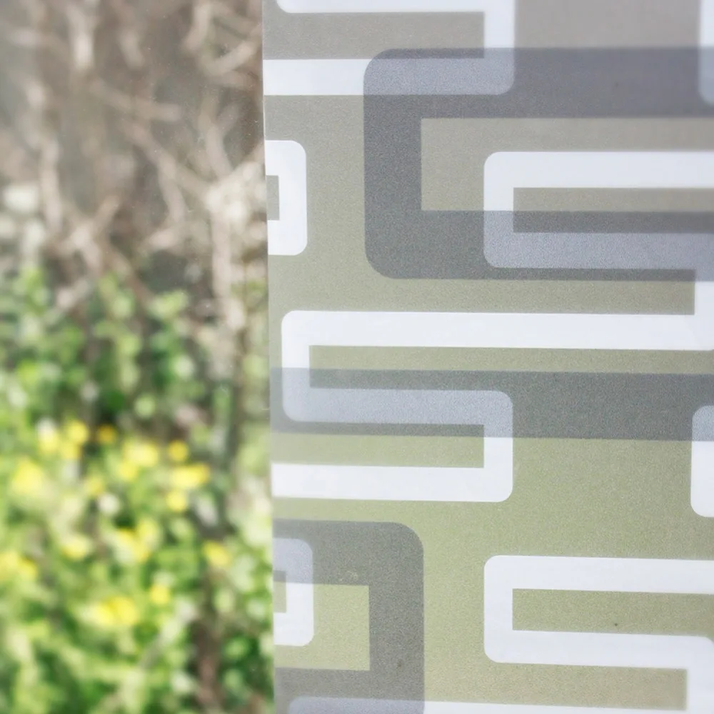 Cute Colorful PVC Removable the stripe glass style of wall stickers and