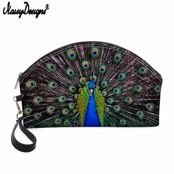 

NOISYDESIGNS Ladies Cosmetic Bags Creative peacock Leather Necessaries for Travelling Storage Makeup Bag Beauty Organizer Pouch