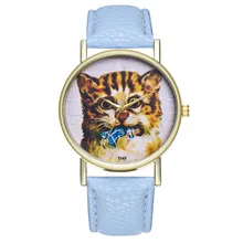 Винтажные женские кварцевые часы Модные женские кожаные часы свадебные забавные кошачьи креативные часы браслет часы