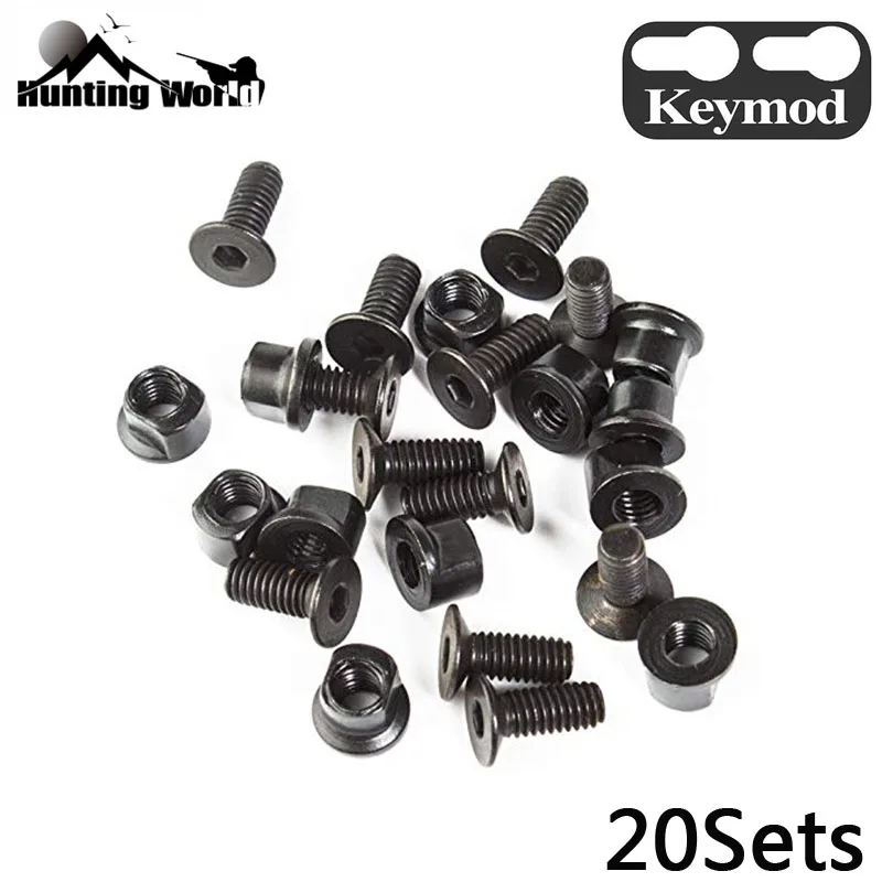 

Tactical Universal 20 Sets Keymod Rail Screws and Nuts Replacement Set for Keymod Handguard Rail Section Hunting Airsoft Caza