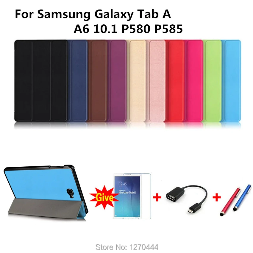 Funda para Samsung Galaxy Tab A 6 A6 10,1 P580 P585 s pen versión (no TAB A  T580) Tablet Smart Tablet Funda + regalos gratis|smart cover|for samsung  galaxy tabsmart case - AliExpress