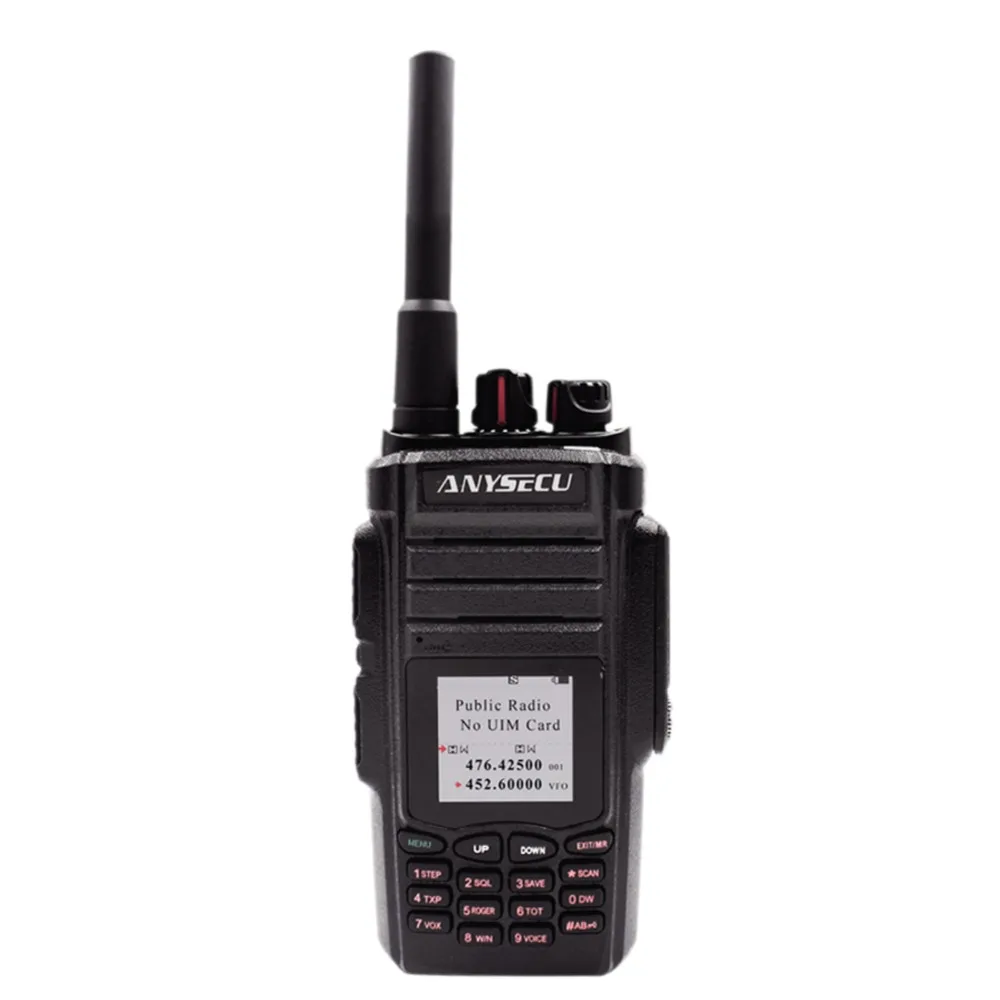 

Anysecu 3G WCDMA GSM/Analog UHF Dual Mode radio UV-G7 Network radio with GPS 2G 3G GSM internet walkie talkie Real PTT