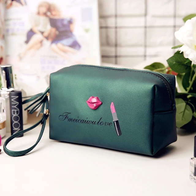 2018 Korean Small Cosmetic Bag Travel Organizer Women Lip & Lipstick