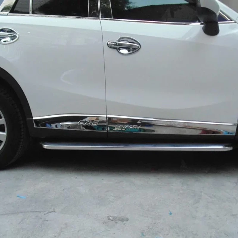 Автомобильные аксессуары подходят для Mazda CX-5 CX5 2012 2013 ABS Хромированная Боковая дверь корпус молдинг крышка отделка 4 шт