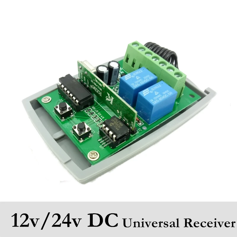 2 канальный 12 V 24 DC Универсальный RF приемник непрерывно изменяющийся код