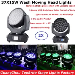 Супер-тонкий Робин 600 + LED стирка 37X15 Вт RGBW 4IN1 Moving Head света мытья хорошее для свадьбы карнавальный дискотеки Бесплатная доставка