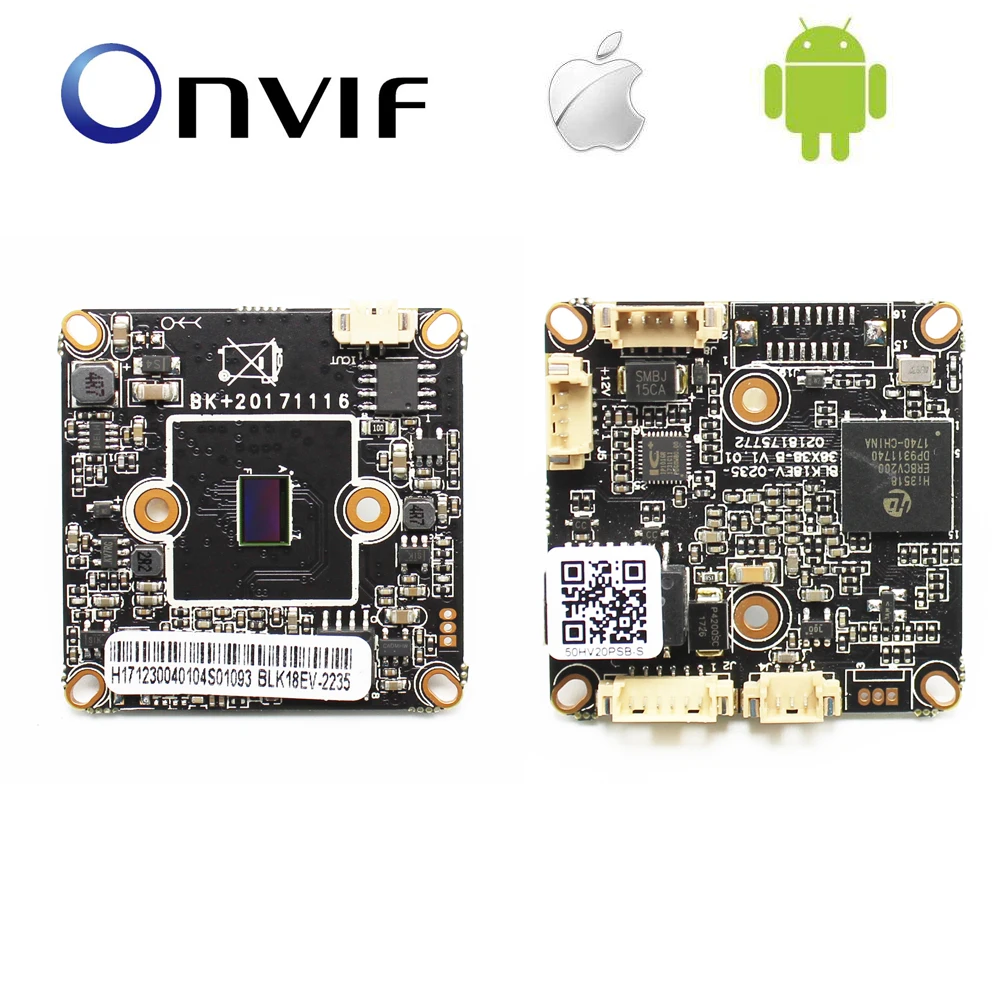 

AHWVSE Full HD 1080P IP Camera Board HI3516C + 1/2.8'' SONY IMX322 Sensor HI3518E ONVIF P2P XMEye CCTV Board