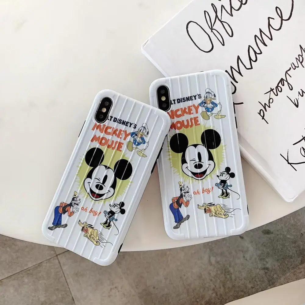 

Couple Cute Mickey Minnie Donald Daisy Cartoon Comic Soft Case For Iphone X XS MAX XR 7 8 Plus Love Disneys Cartoon Phone Cover