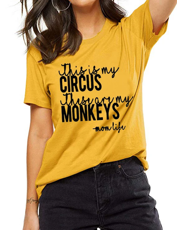 Женская хлопковая Футболка с круглым вырезом This is my Circle &amp Monkeys футболка высокого