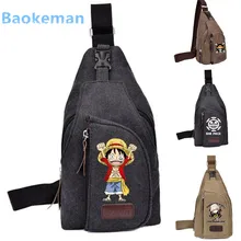 One piece Luffy сумка через плечо сумка-мессенджер через плечо на Молнии Поясная Сумка на грудь холщовая Повседневная сумка на грудь с аниме мужские сумки для улицы подарок