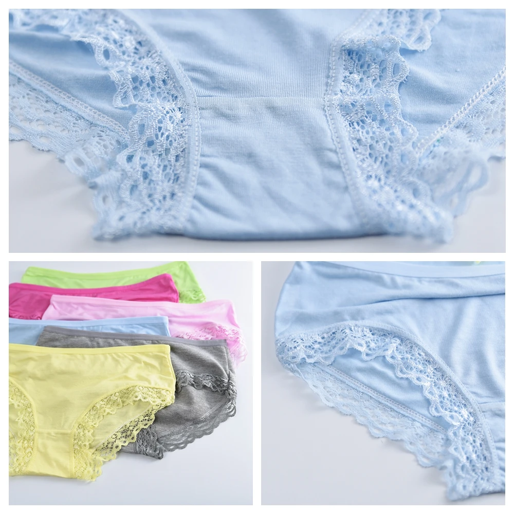 Briefs para Meninas Calcinha de Renda Lote Crianças Roupa Interior Floral Doces Cores Jovem Menina Adolescentes Curta Calças Cuecas 9-20 t 4 Pçs - 5 Mamãe e Bebê