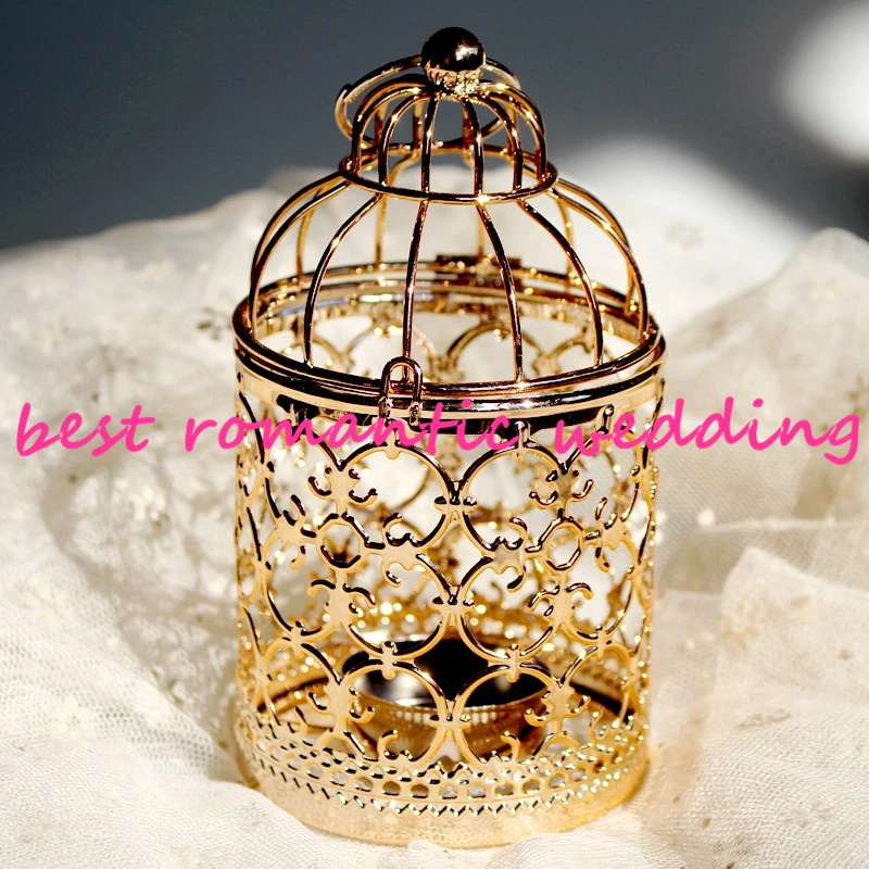 Свадебная птичья клетка центральная часть/подсвечник/винтажная рококо элегантная Золотая ваза для центра стола на свадьбу