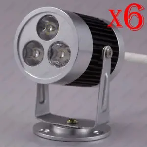 Tanio 6X wodoodporna 3W LED światło halogenowe ścienne lampa projektorowa