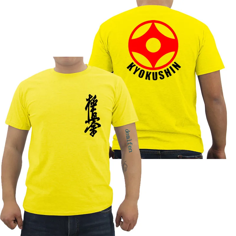 Свободные черные мужские футболки Homme Tees Kyokushin Karate Masutatsu Oyama Japan Custom Мужская