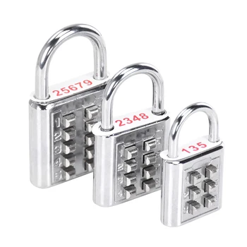 

1Pcs Zinc alloy Password Padlock Mechanical Cipher Lock Waterproof Padlock Suitcase Combination Lock Blindman Keyed Padlock