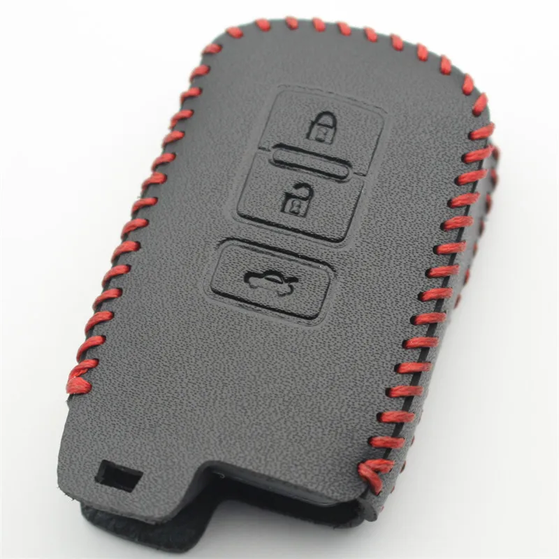 

XIEAILI Genuine Leather 3Button Smart Key Case Cover For Toyota 12Camry/Avalon/V50 No Keychain M374